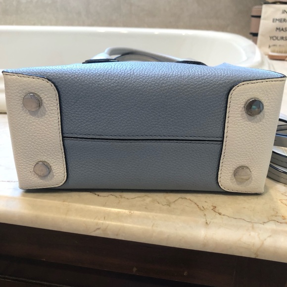 Mini Michael Kors light blue and bone pebbled leather - Picture 5 of 6